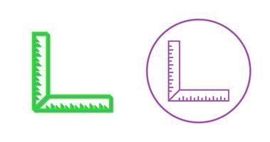 ícone de vetor de régua quadrada