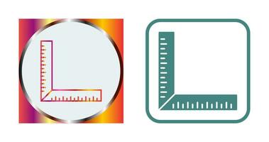 ícone de vetor de régua quadrada