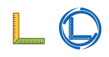 ícone de vetor de régua quadrada