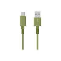 USB cabo plano Projeto vetor ilustração isolado em branco fundo. conectores e tomadas para pc e Móvel dispositivos. computador periféricos conector ou Smartphone recarrega fornecem