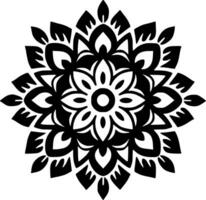 mandala, Preto e branco vetor ilustração