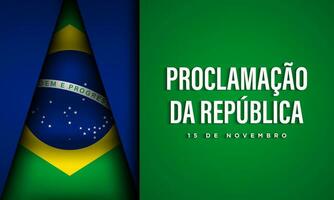 projeto de plano de fundo do dia da república do brasil. vetor