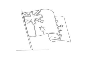 fechar-se Visão do a australiano bandeira vôo vetor