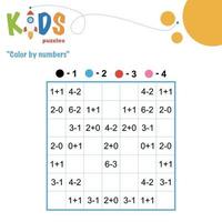 planilha matemática para impressão de cores por números vetor