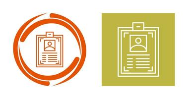 ícone de vetor de cartão de identificação