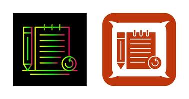 ícone de vetor de notas revisadas