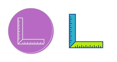 ícone de vetor de régua quadrada
