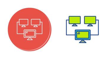 ícone de vetor de sistemas conectados