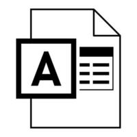 design plano moderno do ícone do arquivo de banco de dados do logotipo accdb vetor