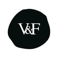 vf inicial logotipo carta escova monograma empresa vetor
