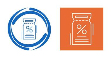 ícone de vetor de voucher de desconto