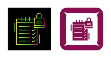 ícone de vetor de lista de compras