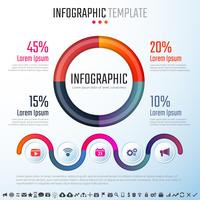 Modelo de design de infografia vetor