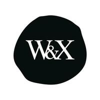 wx inicial logotipo carta escova monograma empresa vetor