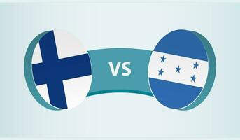 Finlândia versus Honduras, equipe Esportes concorrência conceito. vetor