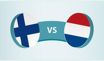 Finlândia versus Holanda, equipe Esportes concorrência conceito. vetor