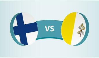 Finlândia versus Vaticano cidade, equipe Esportes concorrência conceito. vetor