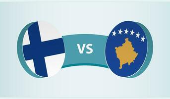 Finlândia versus Kosovo, equipe Esportes concorrência conceito. vetor