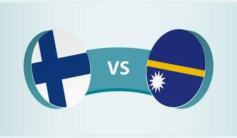 Finlândia versus nauru, equipe Esportes concorrência conceito. vetor