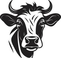 vetor laticínios vaca logotipo Preto para social meios de comunicação laticínios vaca logotipo ícone Preto vetor para impressão