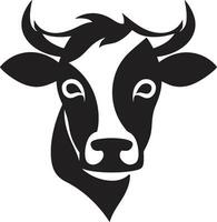 Preto laticínios vaca logotipo vetor para criativo o negócio vetor laticínios vaca logotipo Preto para criativo o negócio