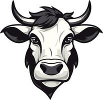 laticínios vaca logotipo ícone Preto vetor laticínios vaca Preto vetor logotipo