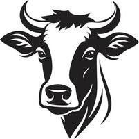 laticínios vaca Preto vetor logotipo para branding Preto laticínios vaca logotipo vetor para branding