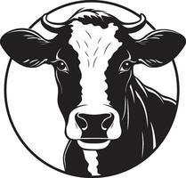 laticínios vaca logotipo ícone Preto vetor para aplicativo laticínios vaca Preto vetor logotipo para aplicativo