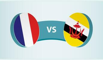 França versus Brunei, equipe Esportes concorrência conceito. vetor