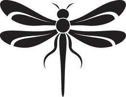 majestoso libélula silhueta uma Preto vetor ícone Projeto elegância dentro voar libélula logotipo vetor dentro noir