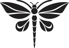 iluminado inseto ícone Preto vetor etéreo libélula silhueta