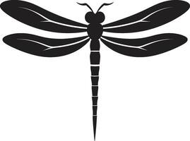 anoitecer guardião Preto vetor libélula insígnia cósmico serenidade libélula logotipo dentro Preto