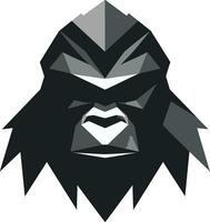 selvagem beleza monocromático gorila logotipo minimalista excelência macaco vetor símbolo