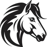 minimalista cavalo majestade monocromático símbolo emblemático eqüino excelência icônico arte vetor