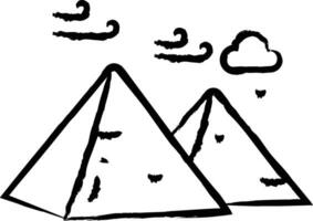 pirâmide mão desenhado vetor ilustração