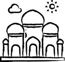 mesquita mão desenhado vetor ilustração
