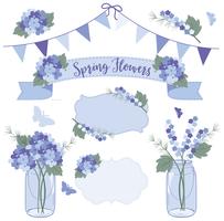 Flores da primavera azul