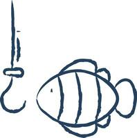 pescaria mão desenhado vetor ilustração