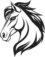 emblemático equestre majestade logotipo Projeto régio garanhão silhueta Preto cavalo ícone vetor