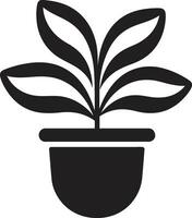 jardim silhueta majestade minimalista emblema exuberante oásis dentro simplicidade vetor plantar Panela
