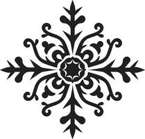 elegância dentro geada icônico neve símbolo emblema do invernos beleza minimalista Projeto vetor