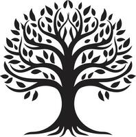 elegante árvore embaixador à moda árvore símbolo majestoso marquise majestade emblemático emblema vetor