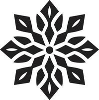 nobre guardião do geada monocromático emblema Projeto serenata do a flocos de neve moderno vetor neve