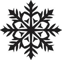 serenidade dentro neve silhuetas emblemático emblema ícone do gelado sussurros Preto neve símbolo vetor