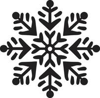 serenata dentro Preto e branco emblemático emblema símbolo do Nevado serenidade neve vetor Projeto