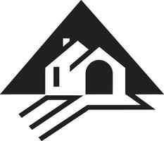 ícone do residencial elegância villa símbolo Estado excelência moderno Preto logotipo ícone vetor