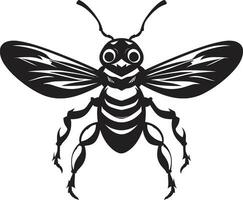 emblema do agressão minimalista vetor símbolo serenidade dentro monocromático muscular vespa Projeto