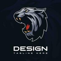 tigre cabeça mascote Projeto logotipo vetor