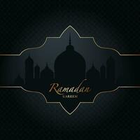 luxo Ramadã kareem arco fundo com decorativo enfeite padronizar vetor