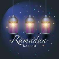 projeto de plano de fundo ramadan kareem. cartão de felicitações, banner, pôster. ilustração vetorial. vetor